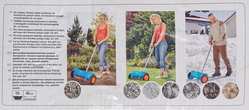 Розкидач-сіялка GARDENA Classic 300, made in Germany.