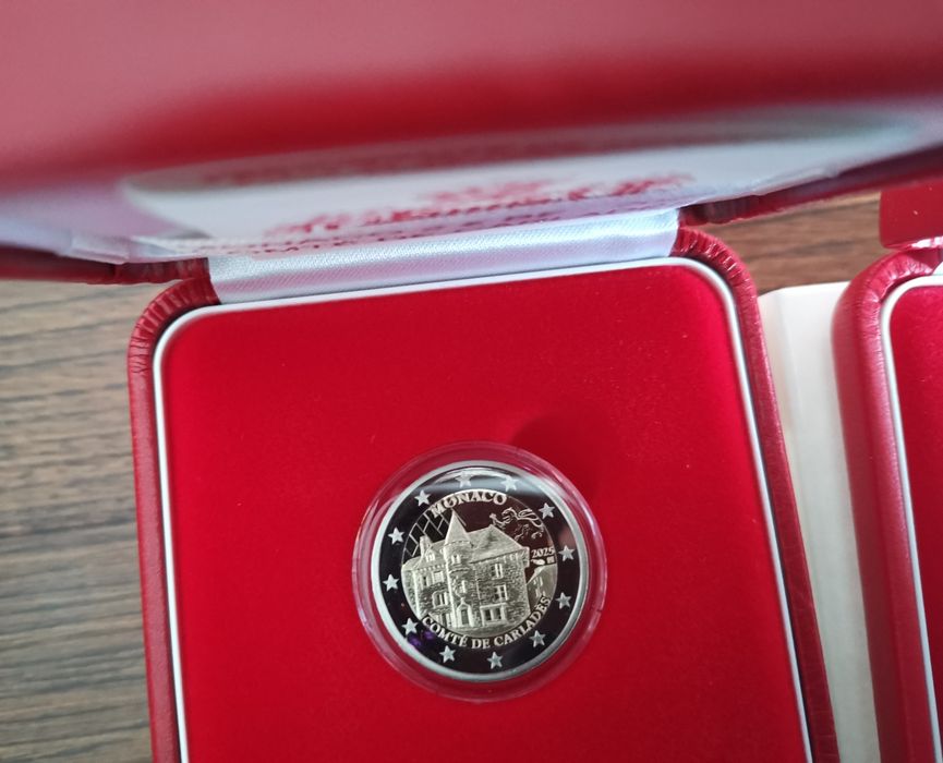 Mónaco 2025 - Conjunto das 2 moedas proof Mónaco 2025