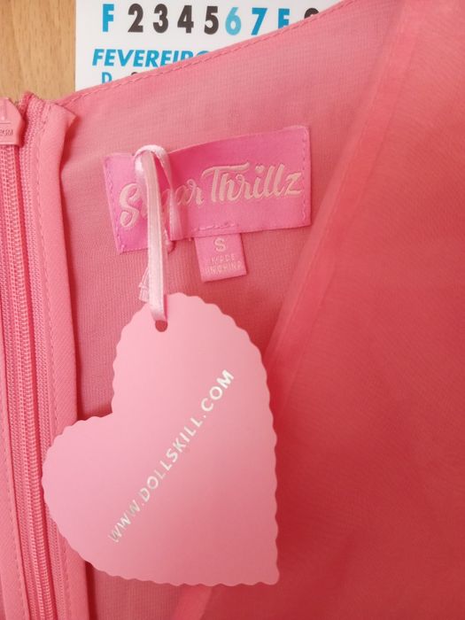 Vestido lindo de cerimónia, rosa tamanho S marca Sugar Thrills