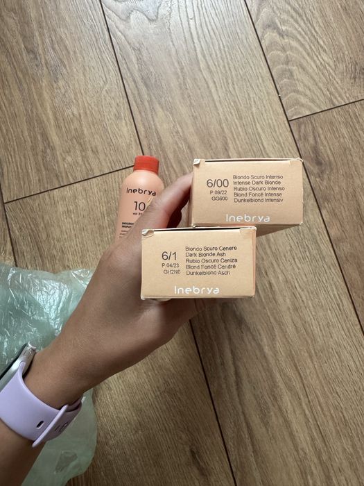 Фарба для волосся 6.0 Inebrya та окислювач 10 vol 3%