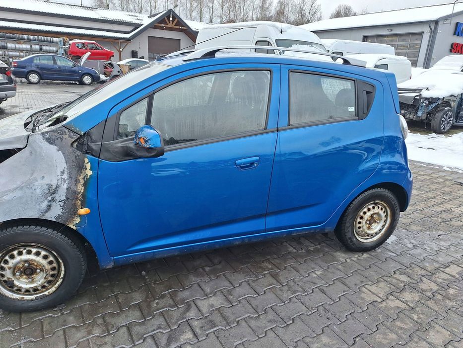chevrolet spark 3 iii m300 przednie niebieskie drzwi przód lewe gct 2010-