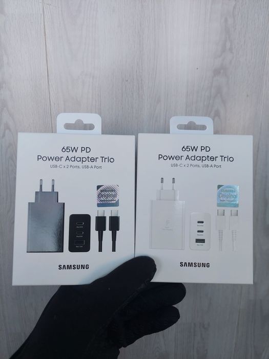 Зарядний пристрій Samsung 65W + кабель Type-C to Type-C PD ЧОРНИЙ