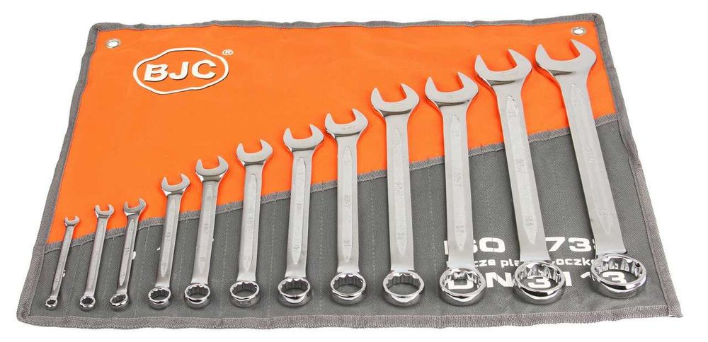 Klucze płasko oczkowe 12 szt płachta zestaw komplet 6-32mm klucz