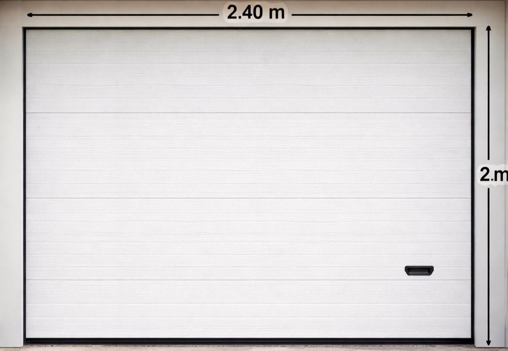 Portão de garagem completo com kit de montagem e motor novo