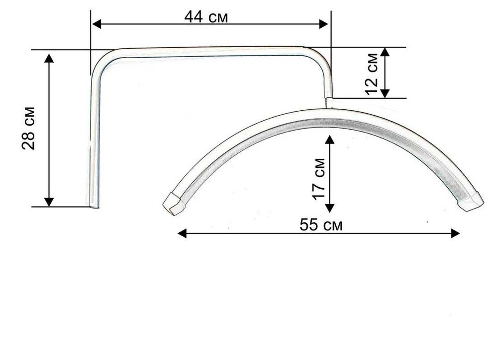 Безтіньова лампа на струбцині LED MOON HD-M6X-36 (SP-006), 36Вт, Чорна