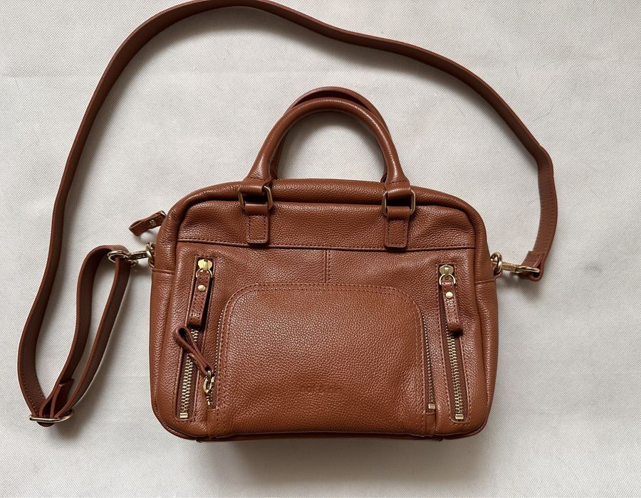 Nat & Nin torebka skórzana damska hazelnut camel jak nowa
