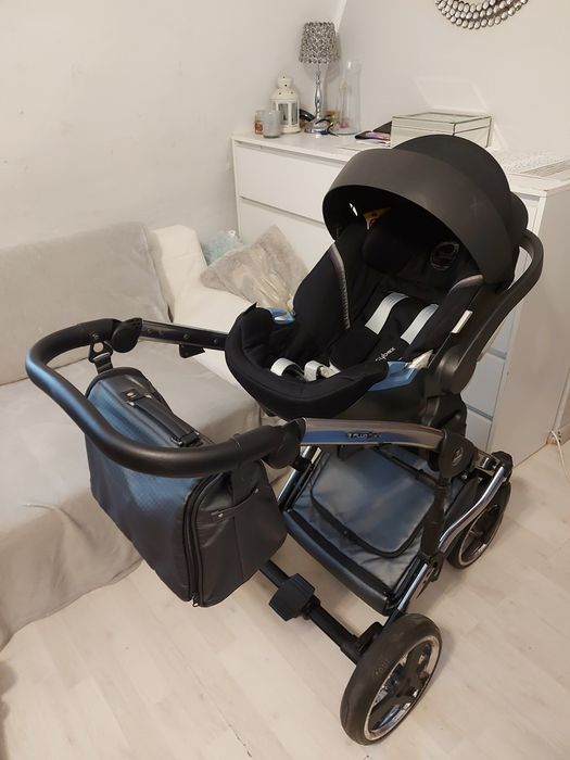 Wozek 3w1 junama diamond fluo 05 grafitowy ekoskóra wysyłka +cybex