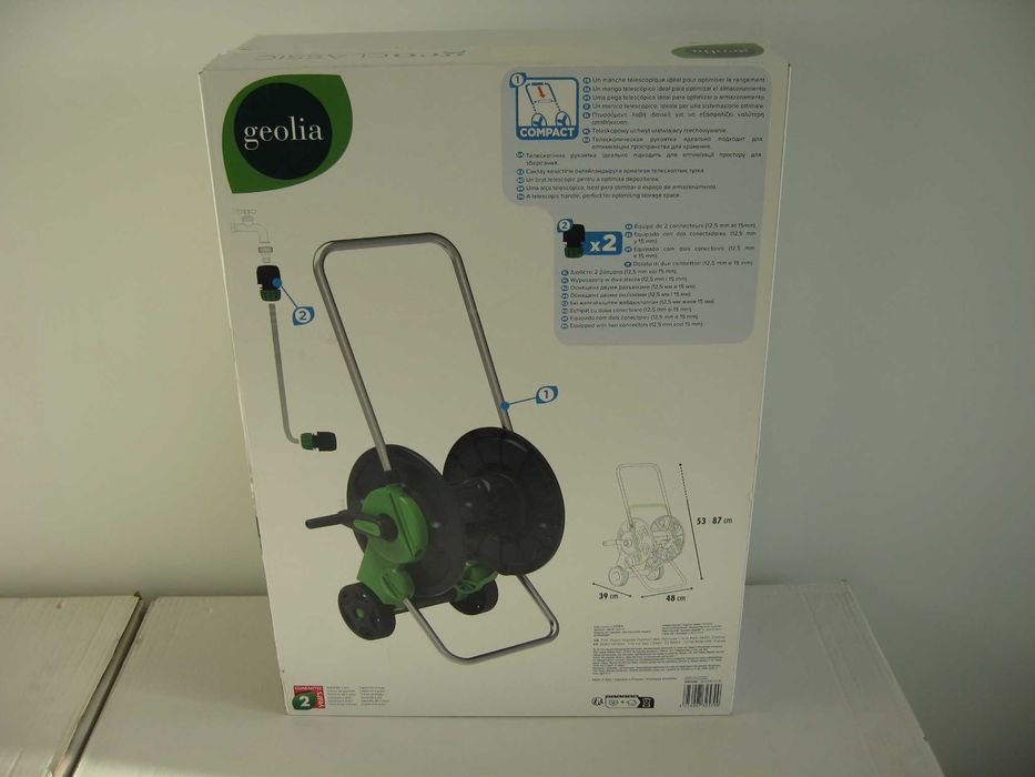 wózek na wąż ogrodowy GEOLIA Compact