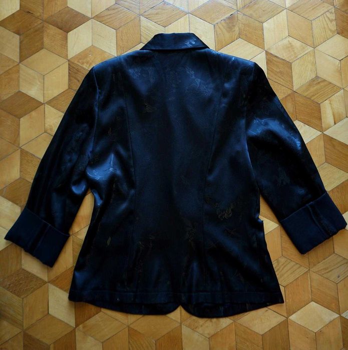 Marynarka czarna motyw wzór połyskująca błyszcząca 38 M