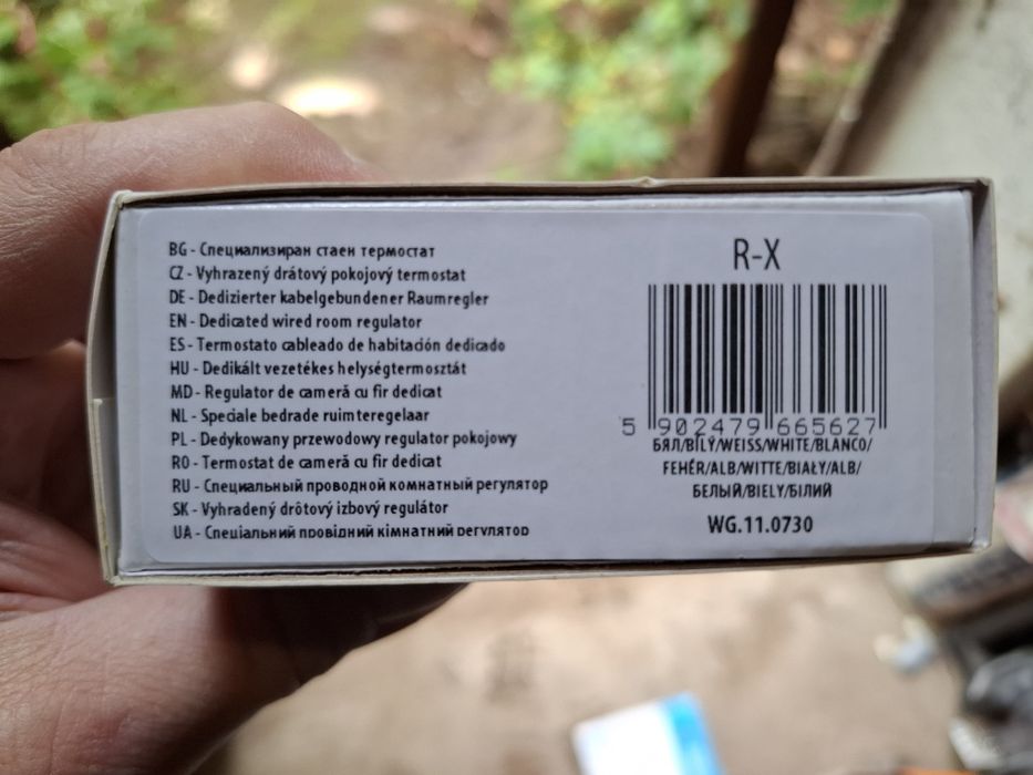 Tech Sterowniki regulator ścienny R-X białe szkło