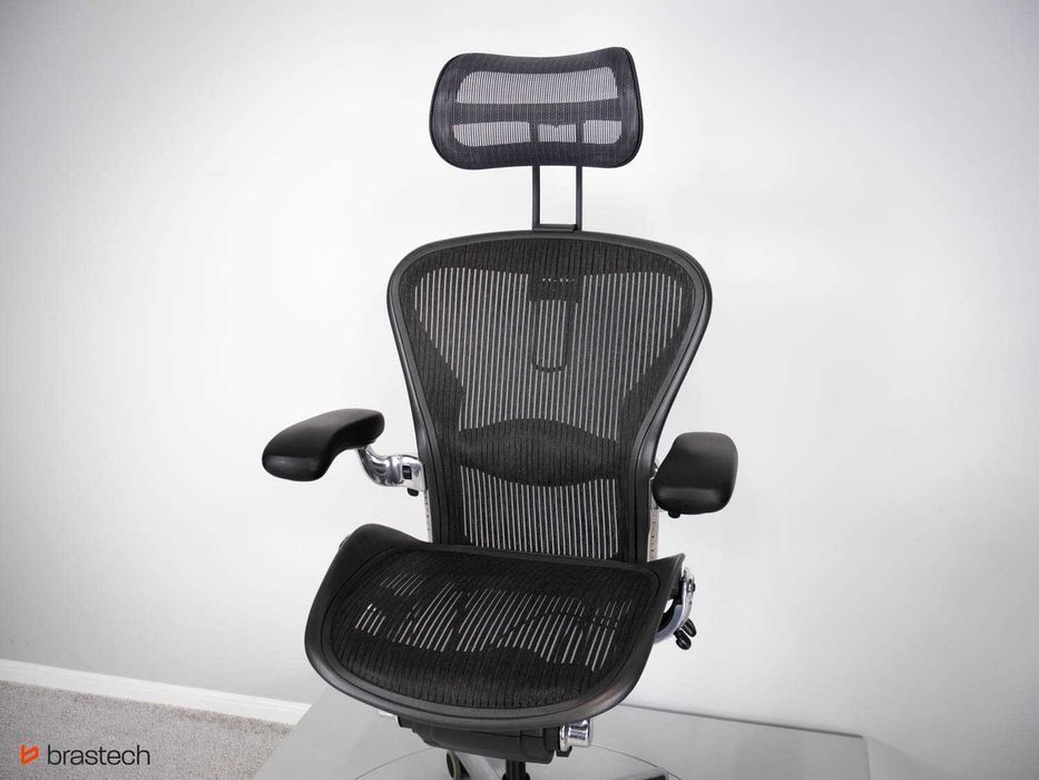 Fotel Herman Miller Aeron Classic B Wersja Ekskluzywna z Zagłówkiem