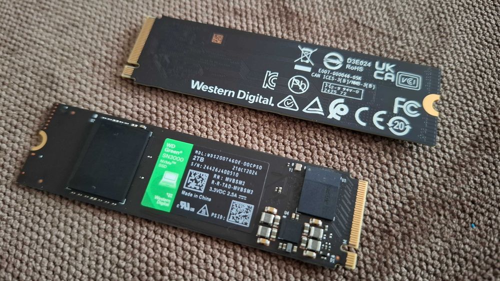 Pamieć SSD WD Green SN3000, 5000/4300 MHz M2 PCIe Nvme NOWY