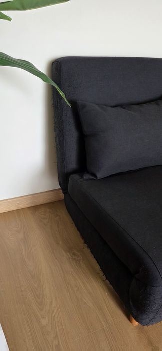 Sofa cama tecido preto