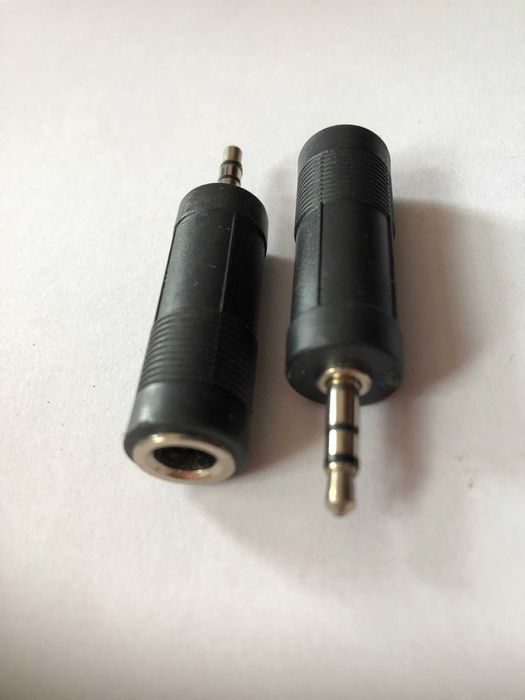 Przejściówka - gniazdo stereo 6,3 mm / wtyk jack stereo 3,5 mm