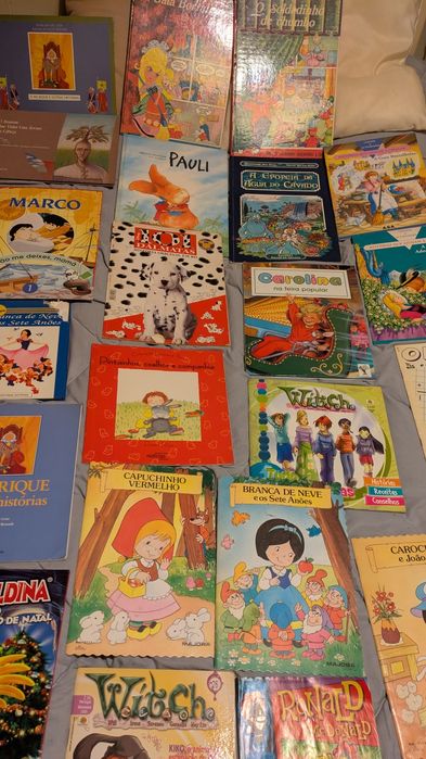 Grande coleção de livros de vários tipos