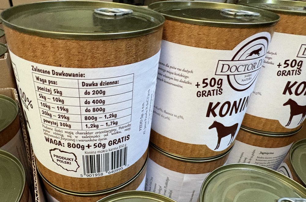 Doctor Dog Konina 850 g - 24 puszek