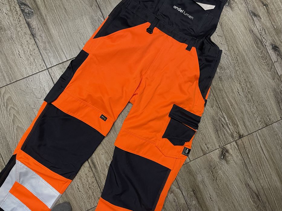 Meskie spodnie robocze ogrodniczki MASCOT z kieszeniami na kolanach 52