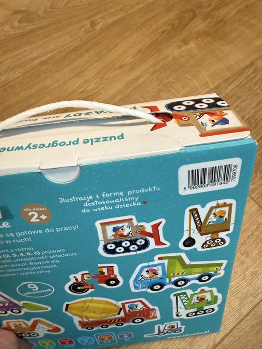 CzuCzu. Puzzle progresywne. Pojazdy na budowie