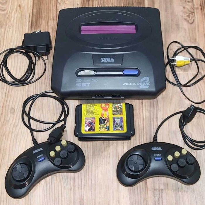 Приставка сега ретро консоль з іграми з 90 років з джойстиками
