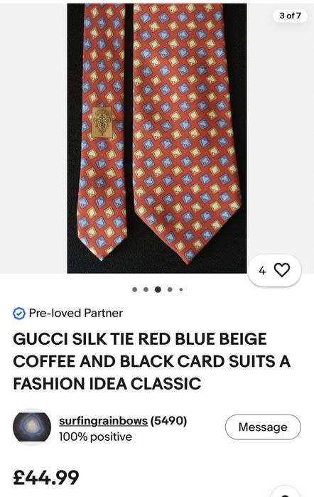 Шовкова краватка Gucci