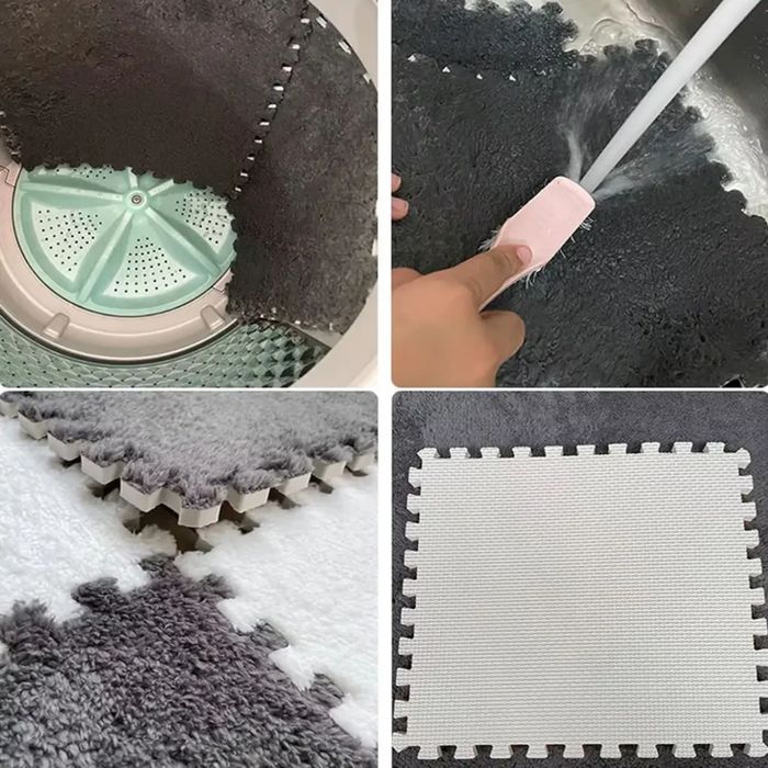 Модульний килим-пазл із м'яким ворсом 20 плиток (30×30 см)