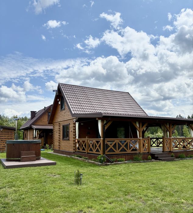 Domki Złote Runo Zalew Siemianówka Podlasie , bania i sauna.