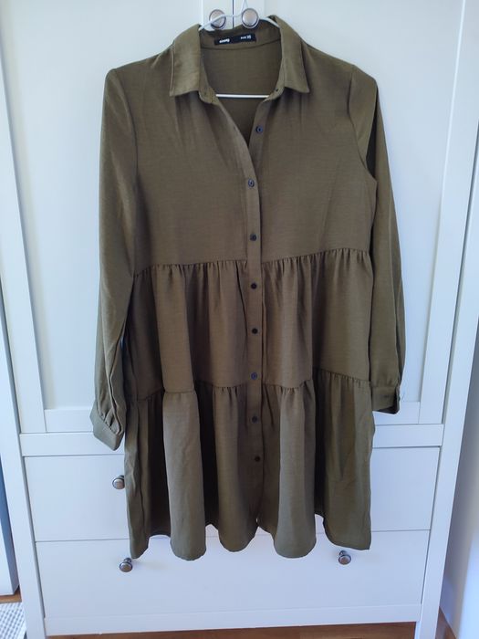 Sukienka babydoll khaki Sinsay XS/S