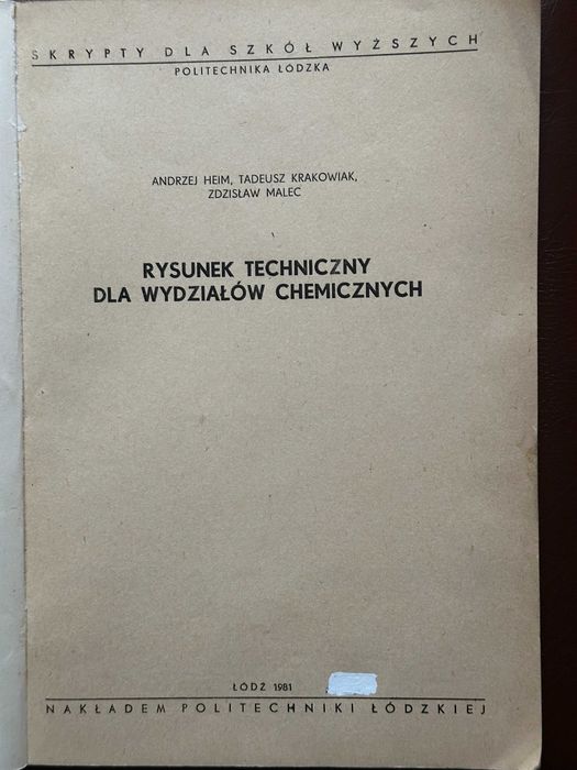 Rysunek techniczny dla wydziałów chemicznych