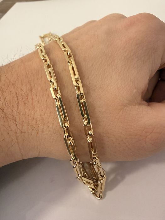 Nowy masywny łańcuszek splot ankier 44,43g