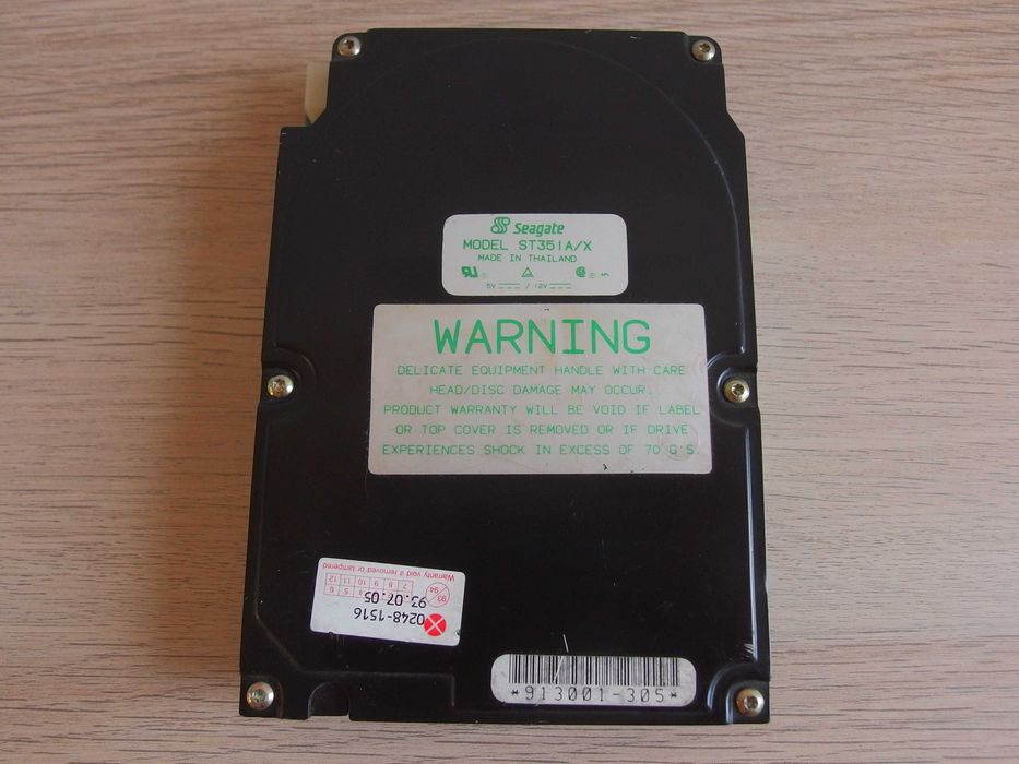 retro PC 1993 42MB Dysk twardy SEAGATE ST35IA/X ATA/IDE 3.5"