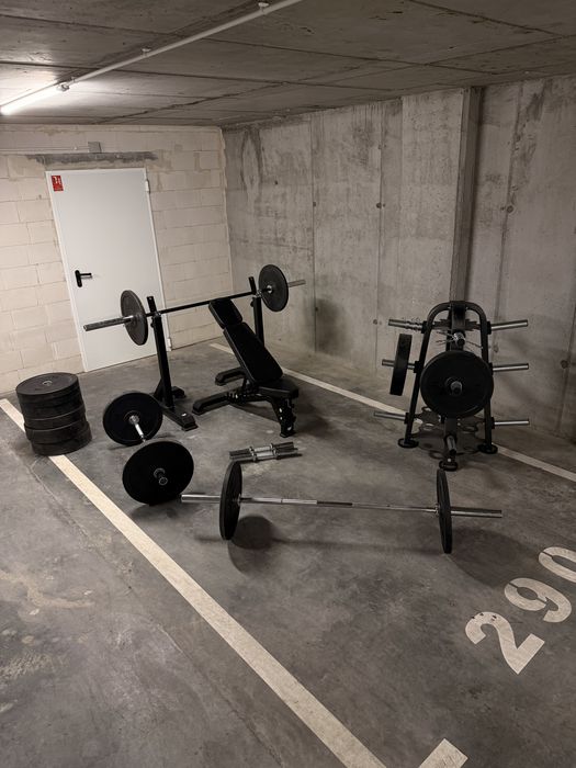 Silownia Marbosport zestaw (ławeczka, gryfy, obciążenie, stojak)