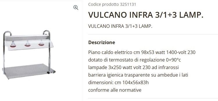 Vulcano Infra 3/1+3 Lamp.