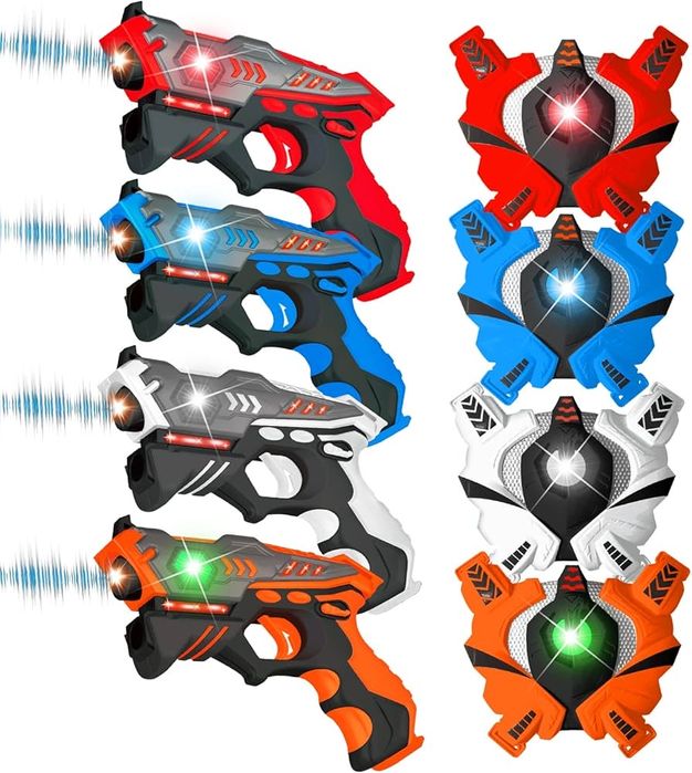 Zestaw pistoletów laserowych z kamizelkami