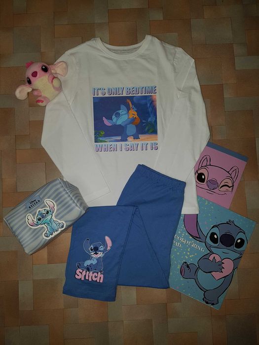 Пижама Disney Стич 9-10 лет 140 см, комплект котон Stitch кофта-штаны