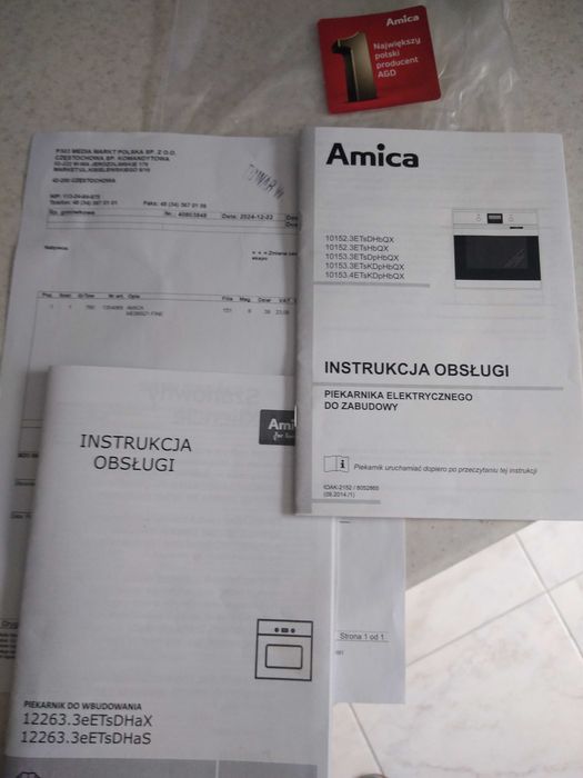 Piekarnik Amica do zabudowy.