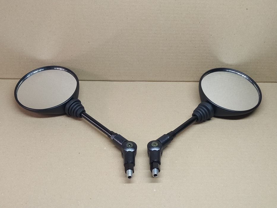 Дзеркала мото (пара) складані круглі-чорні М10