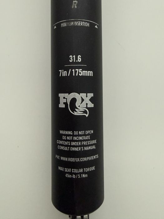 Fox sztyca regulowana skok 175 cm / 31,6 droper mykmyk
