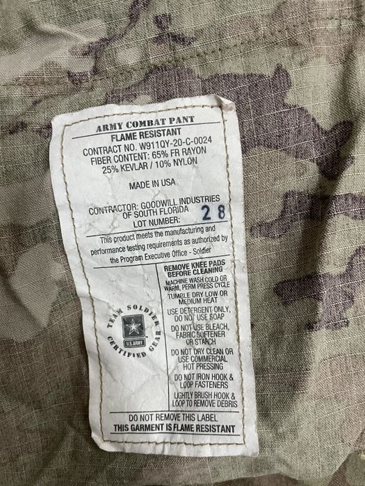 Штани бойові USA Army Combat FR Multicam S/R негорючі