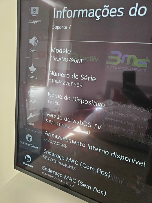 TV LG  Smart TV 4k Uktra HD 55"" 140cm