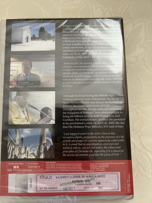 Dvd - A espiritualidade de Nuno Álvares Pereira