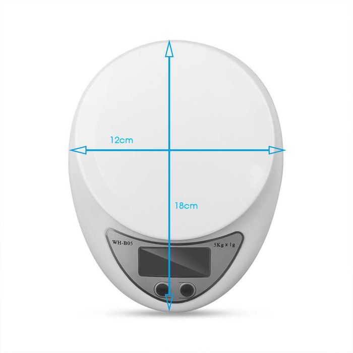Balança Digital de Cozinha 5Kg x 1g LED – Kitchen Scale Portátil e