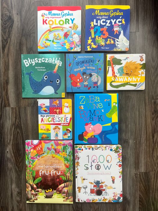 Zestaw 9 książek dla dzieci  - edukacyjne i bajki
