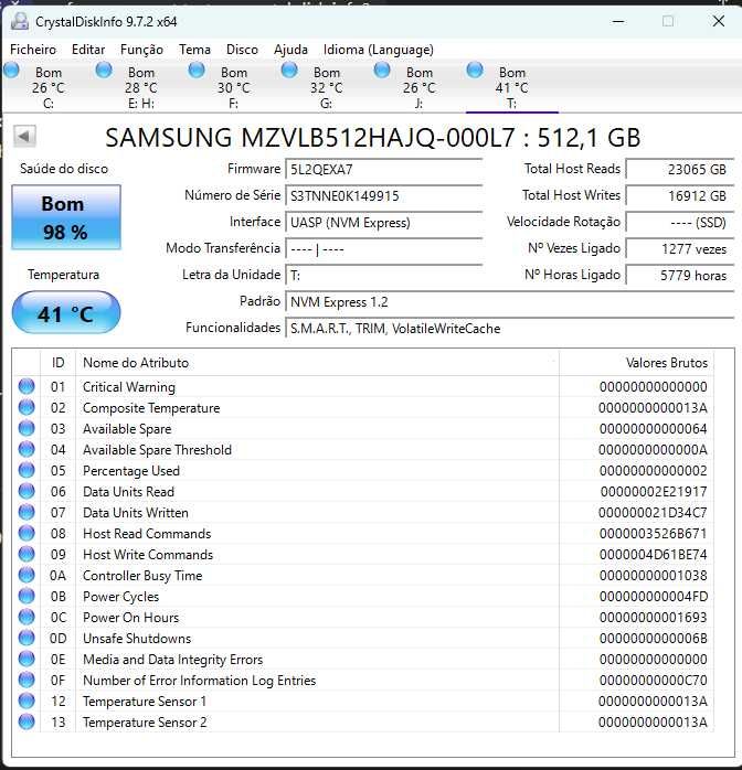 Disco SSD NVMe Samsung PM981 512GB – Excelente estado