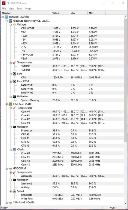 ПК Intel Xeon CPU E5440 2.83 GHz Radeon RX460 GDDR 5, 16 gb OЗУ