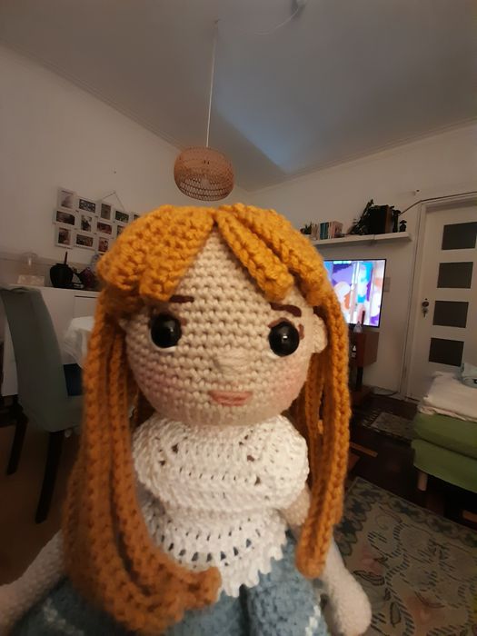 Boneca amigurumi 100% algodão