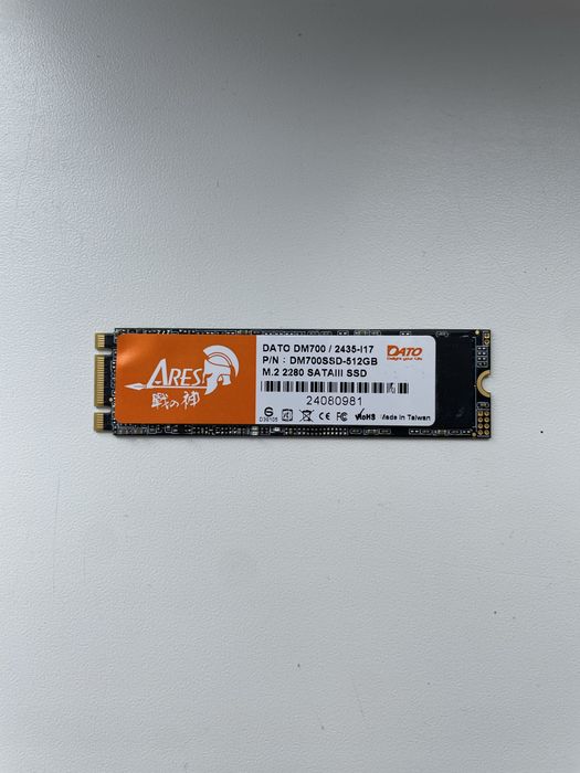 SSD 512GB Dato DM700 M.2 2280, m2 sata інтерфейс, ідеальний стан