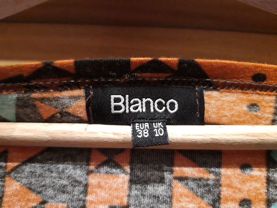 Túnica/Top com padrões étnico-geométricos da BLANCO (38) - como NOVA!