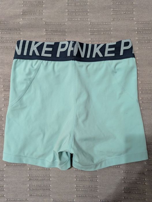 Термошорты женские Nike Pro SHORT черный/голубой. S,M