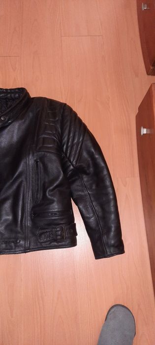 Blusão motard em couro