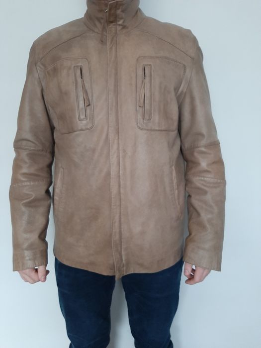 Kurtka skórzana męska, rozmiar L firmy Ochnik